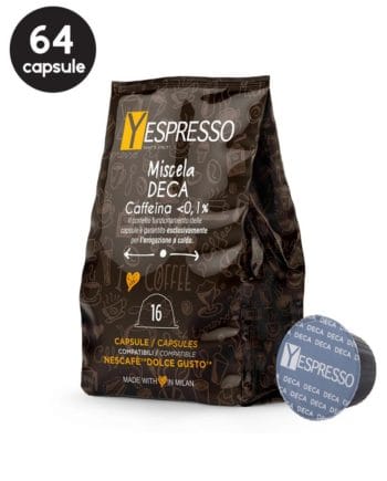 64 Capsule Yespresso Decaffeinato - Compatibile Dolce Gusto 64 Capsule Yespresso Decaffeinato - Compatibile Dolce Gusto