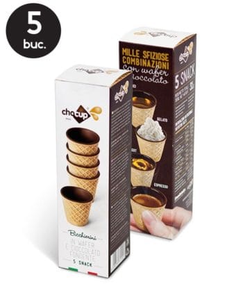 5 Cesti de Cafea Comestibile Acoperite cu Ciocolata - Chocup Mini