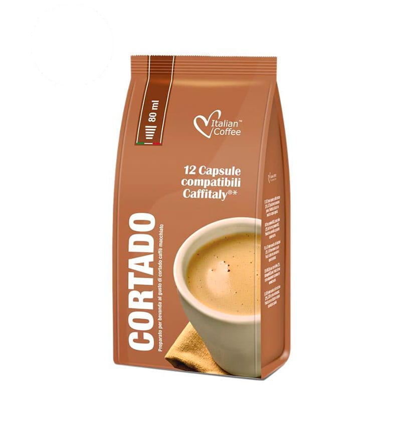 12 Capsule Italian Coffee Cortado – Compatibile Cafissimo / Caffitaly / BeanZ 12 Capsule Italian Coffee Cortado – Compatibile Cafissimo / Caffitaly / BeanZ