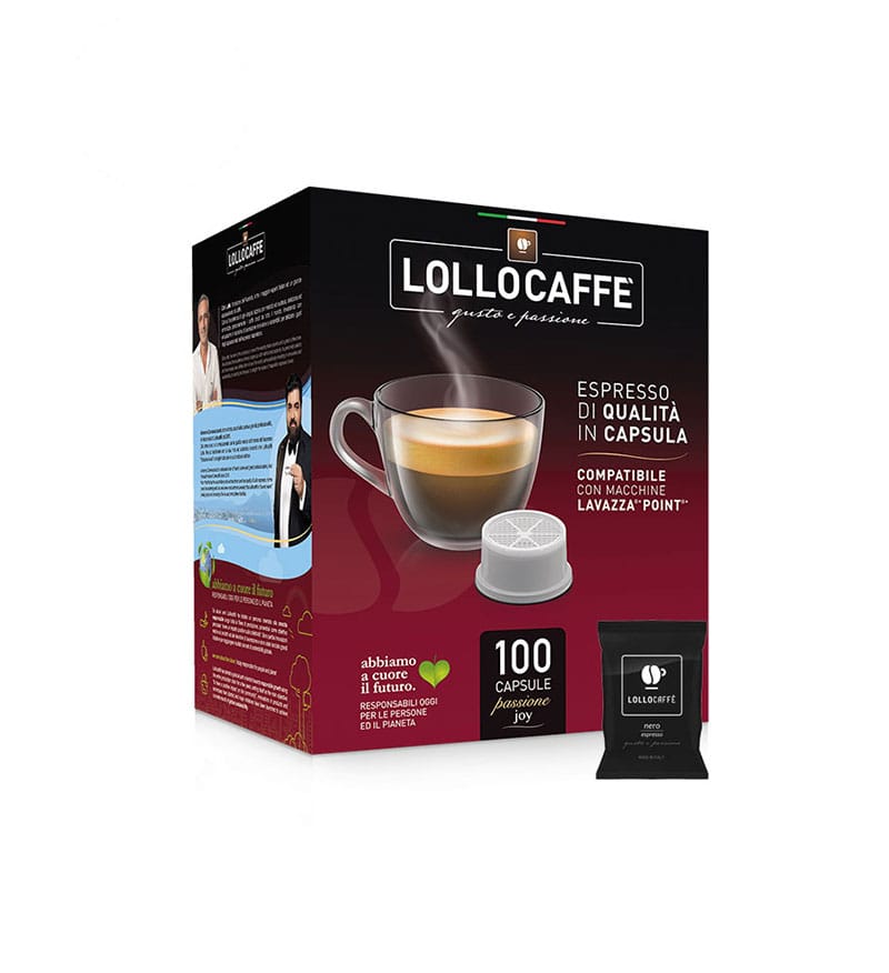 100 Capsule Lollo Caffe Espresso Nero – Compatibile Espresso Point 100 Capsule Lollo Caffe Espresso Nero – Compatibile Espresso Point