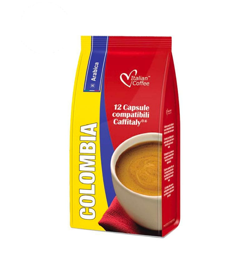 12 Capsule Italian Coffee Colombia Arabica – Compatibile Cafissimo / Caffitaly / BeanZ 12 Capsule Italian Coffee Colombia Arabica – Compatibile Cafissimo / Caffitaly / BeanZ