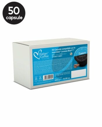 50 Capsule Italian Coffee Essenza Decaffeinato – Compatibile Lavazza Blue