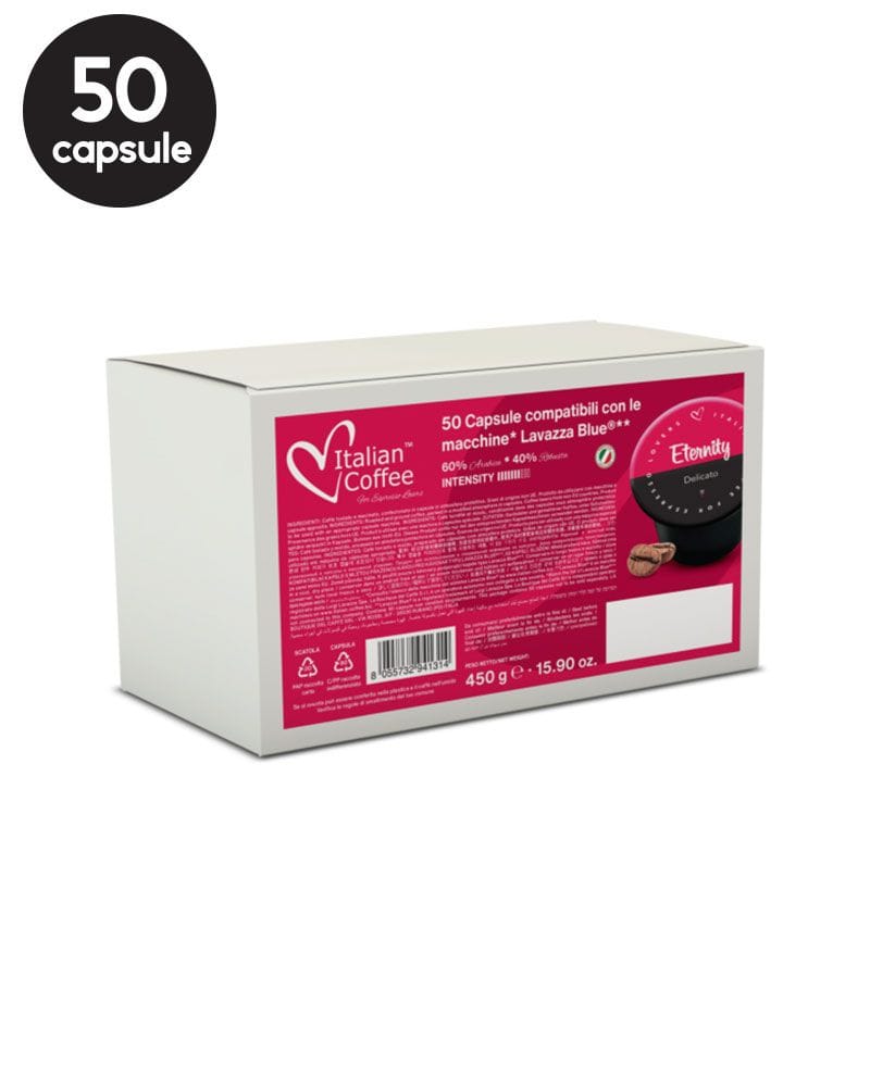 50 Capsule Italian Coffee Eternity Delicato – Compatibile Lavazza Blue 50 Capsule Italian Coffee Eternity Delicato – Compatibile Lavazza Blue
