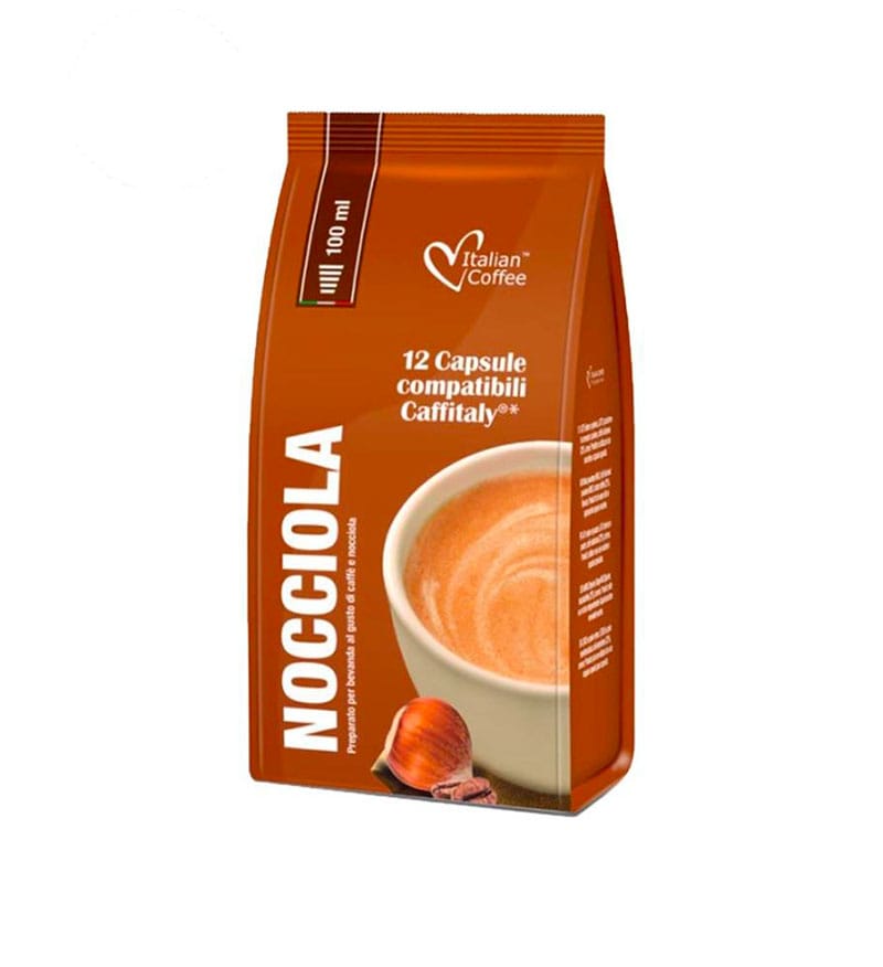 12 Capsule Italian Coffee Caffe Nocciola – Compatibile Cafissimo / Caffitaly / BeanZ 12 Capsule Italian Coffee Caffe Nocciola – Compatibile Cafissimo / Caffitaly / BeanZ