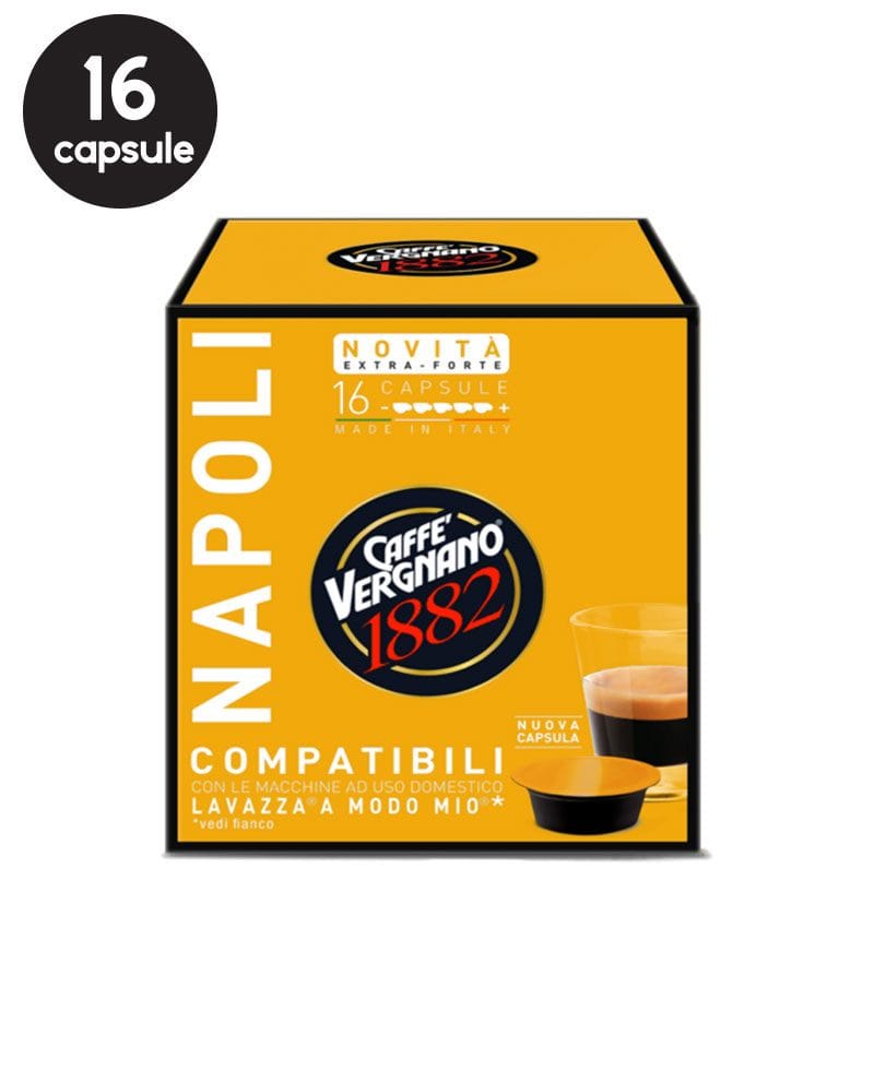 16 Capsule Caffe Vergnano Napoli – Compatibile A Modo Mio 16 Capsule Caffe Vergnano Napoli – Compatibile A Modo Mio