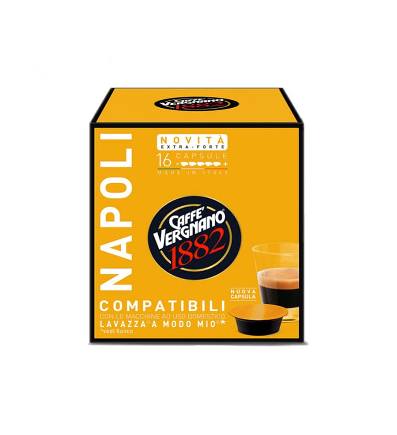 16 Capsule Caffe Vergnano Napoli – Compatibile A Modo Mio 16 Capsule Caffe Vergnano Napoli – Compatibile A Modo Mio