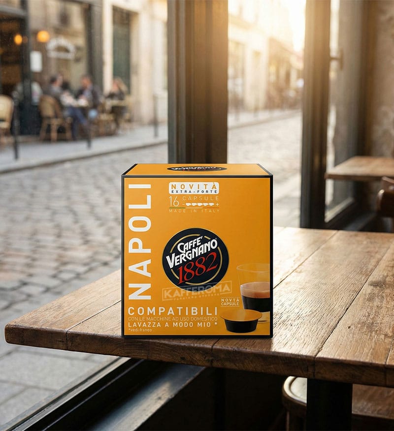 16 Capsule Caffe Vergnano Napoli – Compatibile A Modo Mio 16 Capsule Caffe Vergnano Napoli – Compatibile A Modo Mio