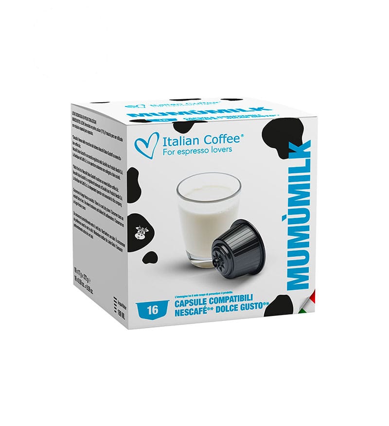 16 Capsule Italian Coffee Mumu Milk – Compatibile Dolce Gusto 16 Capsule Italian Coffee Mumu Milk – Compatibile Dolce Gusto