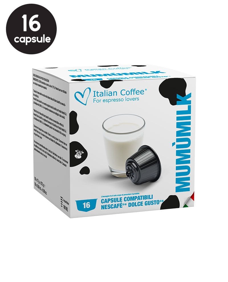 16 Capsule Italian Coffee Mumu Milk – Compatibile Dolce Gusto 16 Capsule Italian Coffee Mumu Milk – Compatibile Dolce Gusto