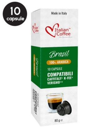 10 Capsule Italian Coffee Brasil Arabica- Compatibile Cafissimo / Caffitaly / BeanZ 10 Capsule Italian Coffee Brasil Arabica- Compatibile Cafissimo / Caffitaly / BeanZ