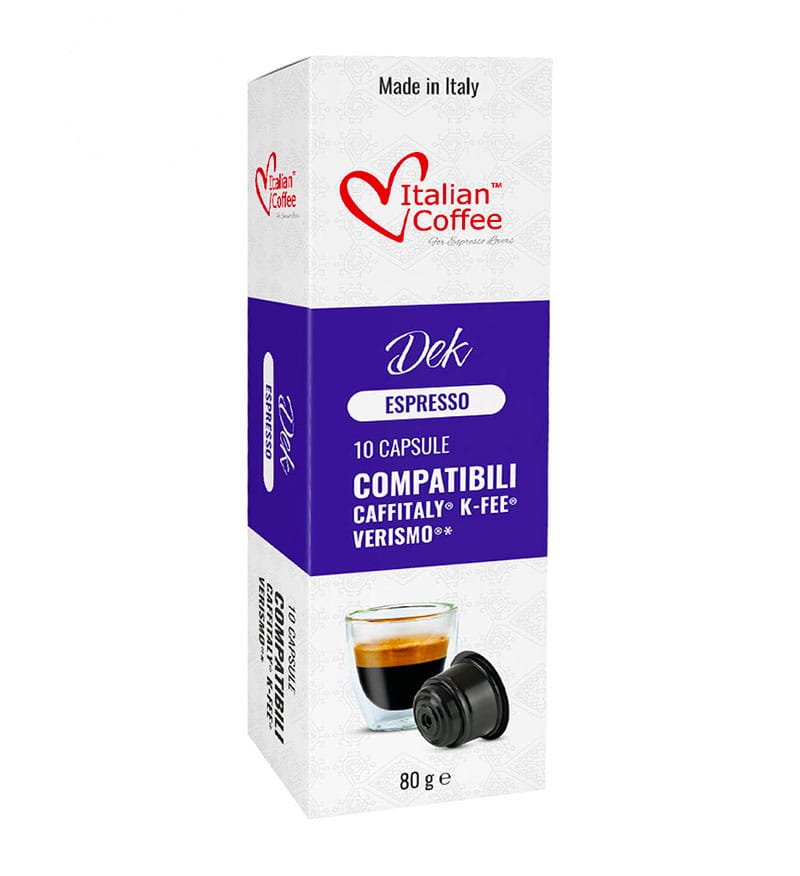 10 Capsule Italian Coffee Espresso Dek - Compatibile Cafissimo / Caffitaly / BeanZ 10 Capsule Italian Coffee Espresso Dek - Compatibile Cafissimo / Caffitaly / BeanZ