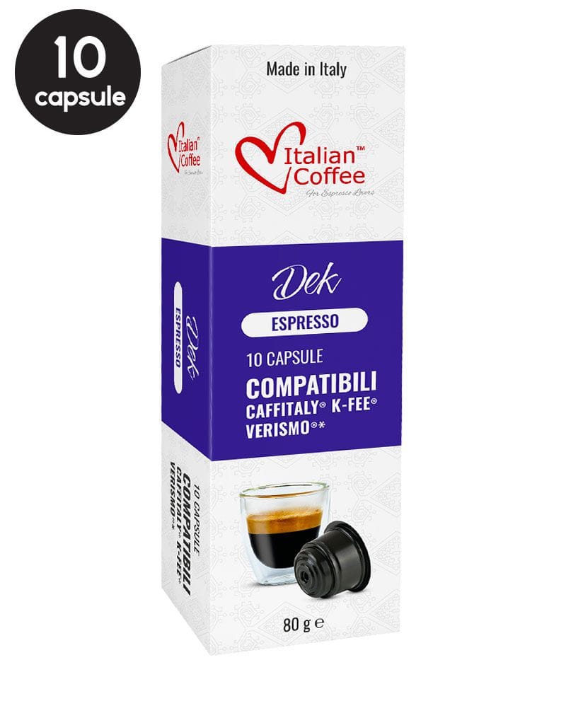 10 Capsule Italian Coffee Espresso Dek - Compatibile Cafissimo / Caffitaly / BeanZ 10 Capsule Italian Coffee Espresso Dek - Compatibile Cafissimo / Caffitaly / BeanZ