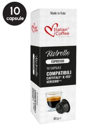 10 Capsule Italian Coffee Espresso Ristretto - Compatibile Cafissimo / Caffitaly / BeanZ 10 Capsule Italian Coffee Espresso Ristretto - Compatibile Cafissimo / Caffitaly / BeanZ