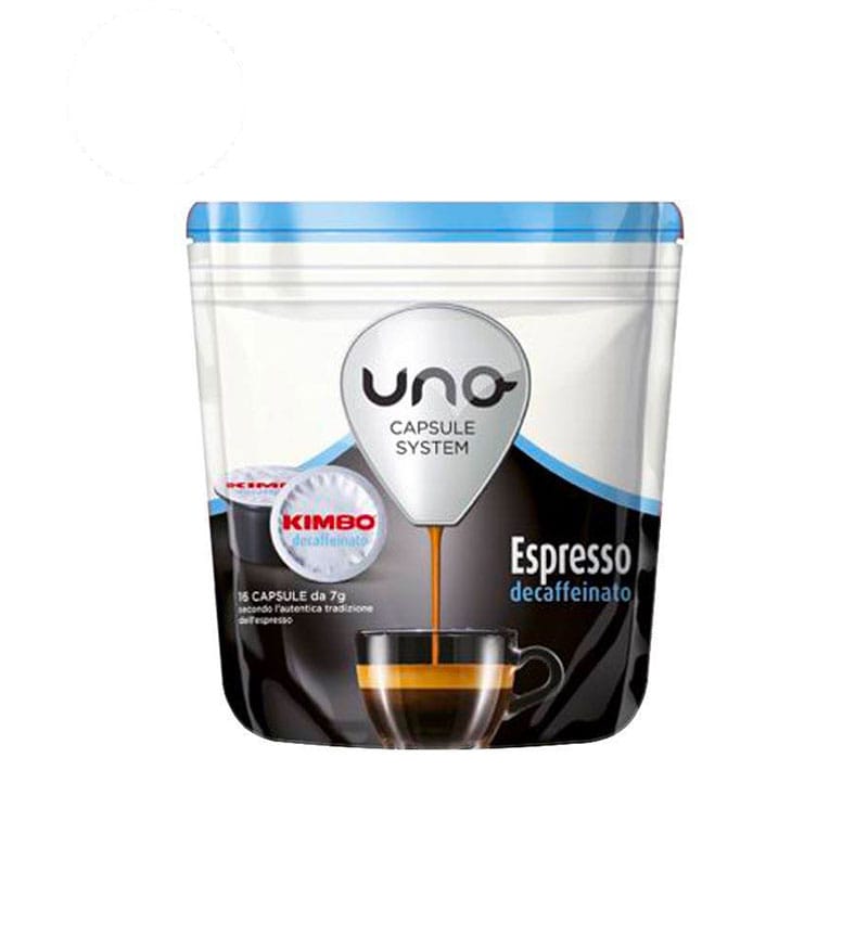 16 Capsule Kimbo Uno System Espresso Decaffeinato 16 Capsule Kimbo Uno System Espresso Decaffeinato