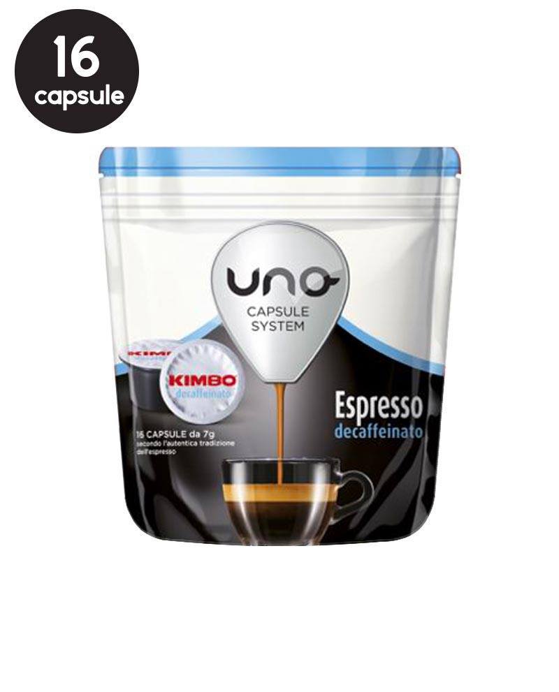 16 Capsule Kimbo Uno System Espresso Decaffeinato 16 Capsule Kimbo Uno System Espresso Decaffeinato