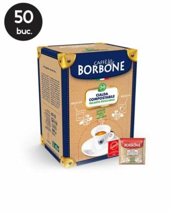 50 Paduri Biodegradabile Borbone Espresso Miscela Rossa - Compatibile ESE44