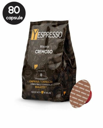 80 Capsule Yespresso Cremoso - Compatibile Bialetti Mokespresso 80 Capsule Yespresso Cremoso - Compatibile Bialetti Mokespresso