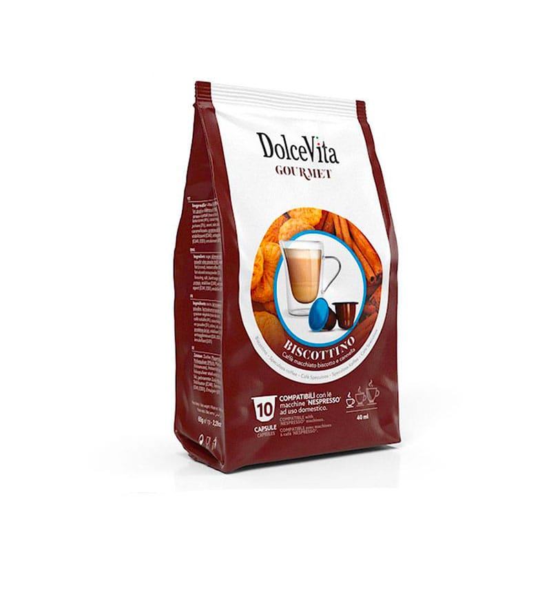 10 Capsule DolceVita Biscottino - Compatibile Nespresso 10 Capsule DolceVita Biscottino - Compatibile Nespresso