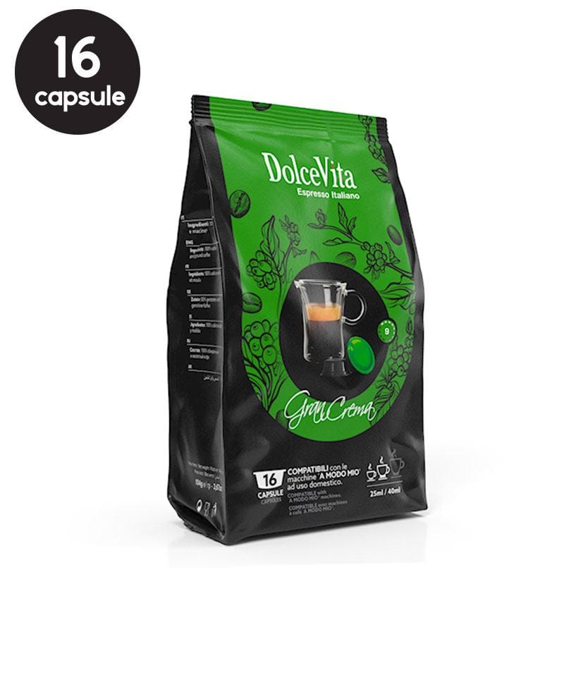 16 Capsule DolceVita Gran Crema - Compatibile A Modo Mio 16 Capsule DolceVita Gran Crema - Compatibile A Modo Mio