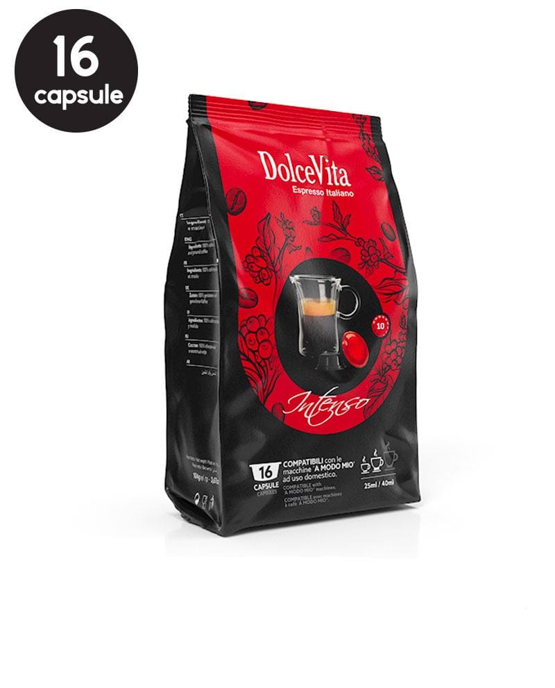 16 Capsule DolceVita Intenso - Compatibile A Modo Mio 16 Capsule DolceVita Intenso - Compatibile A Modo Mio