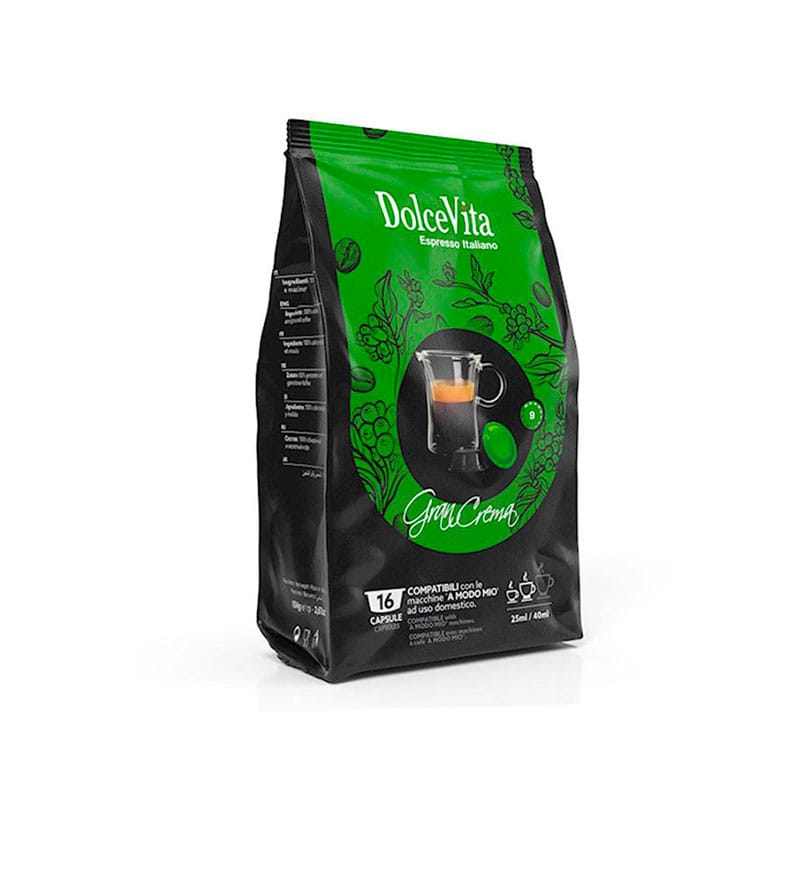 16 Capsule DolceVita Gran Crema - Compatibile A Modo Mio 16 Capsule DolceVita Gran Crema - Compatibile A Modo Mio