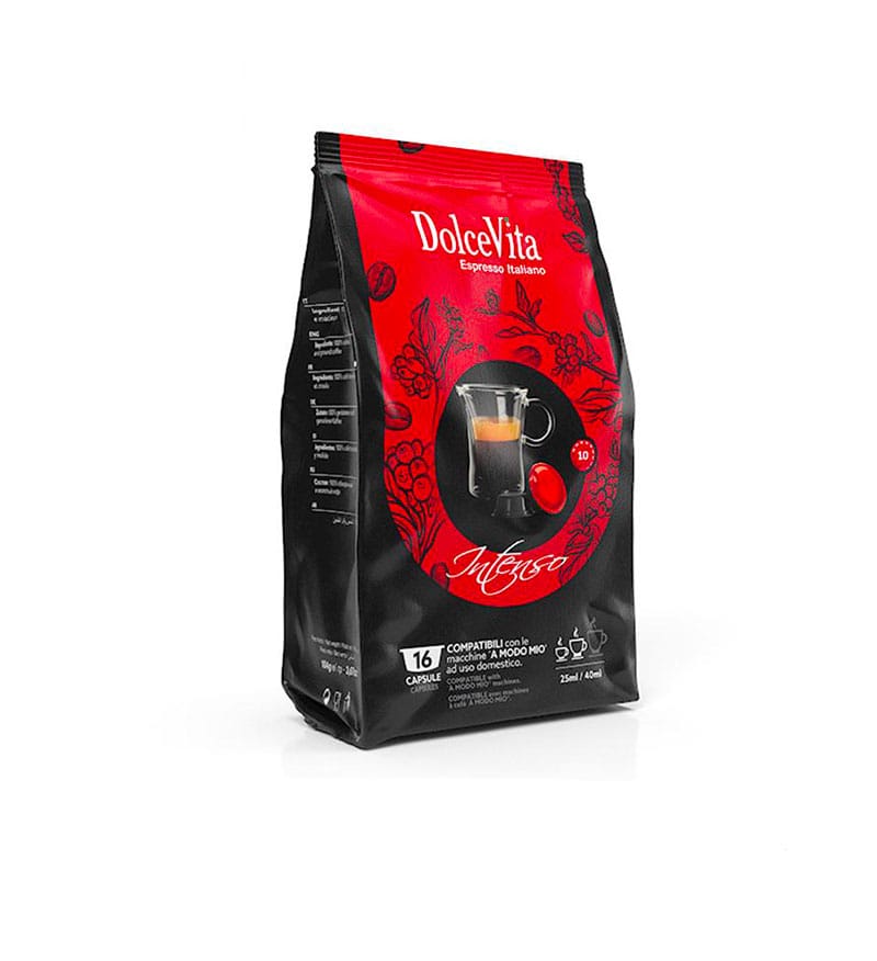 16 Capsule DolceVita Intenso - Compatibile A Modo Mio 16 Capsule DolceVita Intenso - Compatibile A Modo Mio