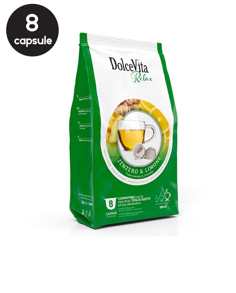 8 Capsule DolceVita Ceai Ghimbir si Lamaie - Compatibile Dolce Gusto 8 Capsule DolceVita Ceai Ghimbir si Lamaie - Compatibile Dolce Gusto