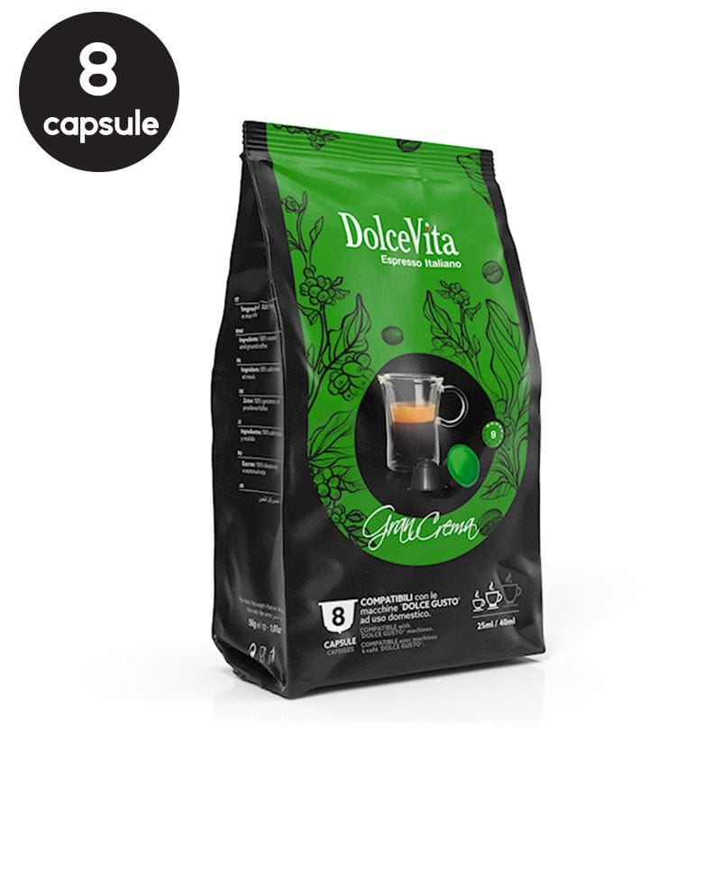 8 Capsule DolceVita Espresso Gran Crema - Compatibile Dolce Gusto 8 Capsule DolceVita Espresso Gran Crema - Compatibile Dolce Gusto