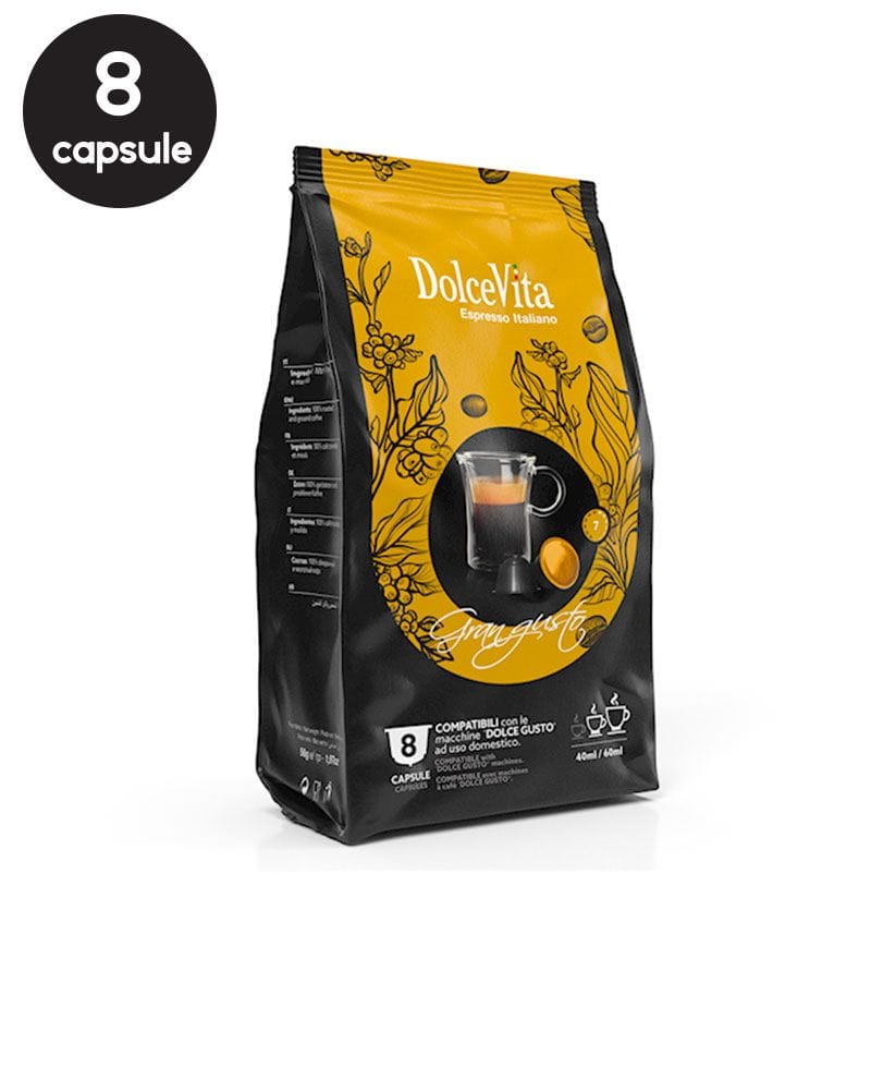 8 Capsule DolceVita Espresso Gran Gusto - Compatibile Dolce Gusto 8 Capsule DolceVita Espresso Gran Gusto - Compatibile Dolce Gusto