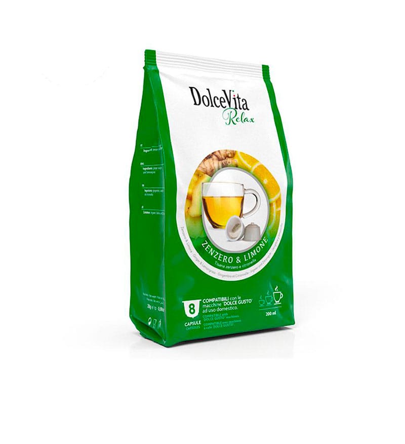 8 Capsule DolceVita Ceai Ghimbir si Lamaie - Compatibile Dolce Gusto 8 Capsule DolceVita Ceai Ghimbir si Lamaie - Compatibile Dolce Gusto
