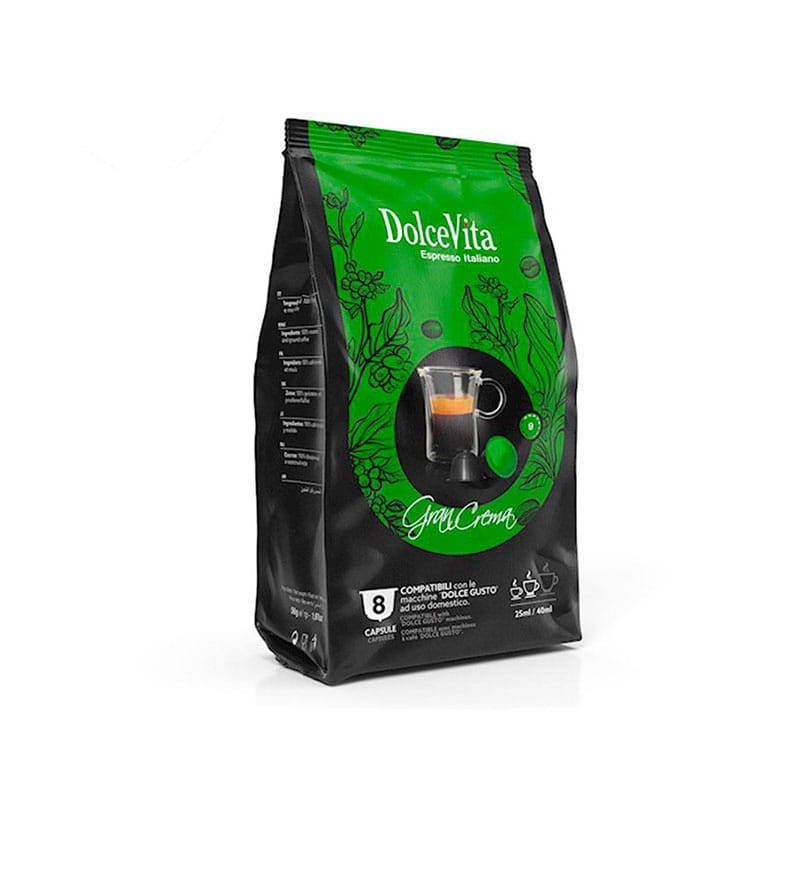 8 Capsule DolceVita Espresso Gran Crema - Compatibile Dolce Gusto 8 Capsule DolceVita Espresso Gran Crema - Compatibile Dolce Gusto