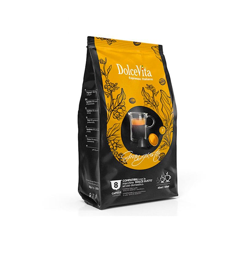 8 Capsule DolceVita Espresso Gran Gusto - Compatibile Dolce Gusto 8 Capsule DolceVita Espresso Gran Gusto - Compatibile Dolce Gusto