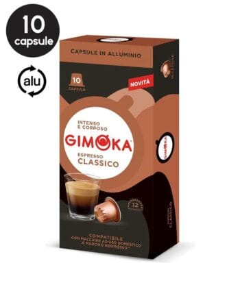 10 Capsule Aluminiu Gimoka Classico - Compatibile Nespresso