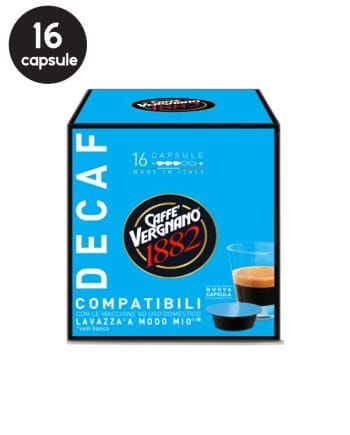 16 Capsule Caffe Vergnano Decaf – Compatibile A Modo Mio