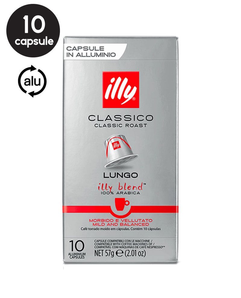 10 Capsule Illy Espresso Classico Lungo - Compatibile Nespresso 10 Capsule Illy Espresso Classico Lungo - Compatibile Nespresso
