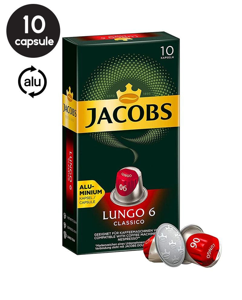 10 Capsule Jacobs Lungo Classico - Compatibile Nespresso 10 Capsule Jacobs Lungo Classico - Compatibile Nespresso