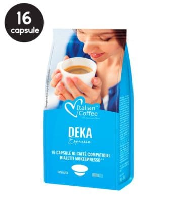 16 Capsule Italian Coffee Espresso Deka - Compatibile Bialetti Mokespresso 16 Capsule Italian Coffee Espresso Deka - Compatibile Bialetti Mokespresso