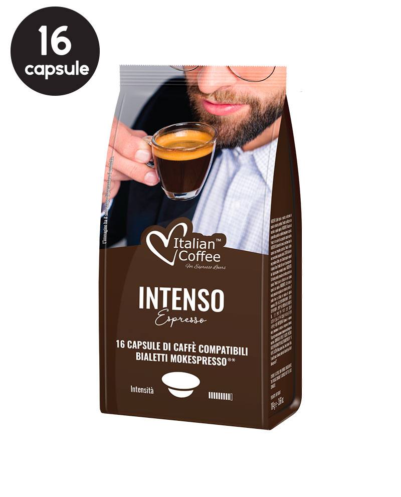 16 Capsule Italian Coffee Espresso Intenso - Compatibile Bialetti Mokespresso 16 Capsule Italian Coffee Espresso Intenso - Compatibile Bialetti Mokespresso