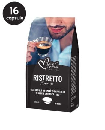 16 Capsule Italian Coffee Espresso Ristretto - Compatibile Bialetti Mokespresso 16 Capsule Italian Coffee Espresso Ristretto - Compatibile Bialetti Mokespresso