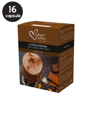 16 Capsule Italian Coffee Mokaccino - Compatibile Lavazza Firma