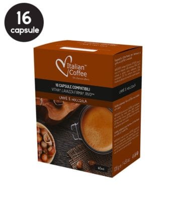 16 Capsule Italian Coffee Nocciola - Compatibile Lavazza Firma