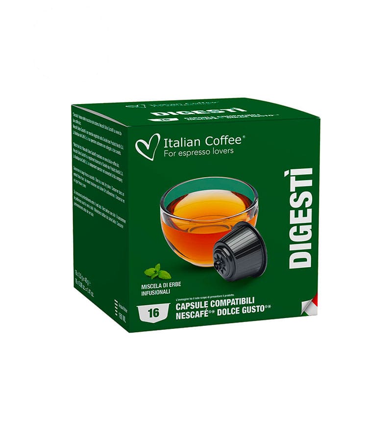 16 Capsule Italian Coffee Ceai Digestiv - Compatibile Dolce Gusto 16 Capsule Italian Coffee Ceai Digestiv - Compatibile Dolce Gusto