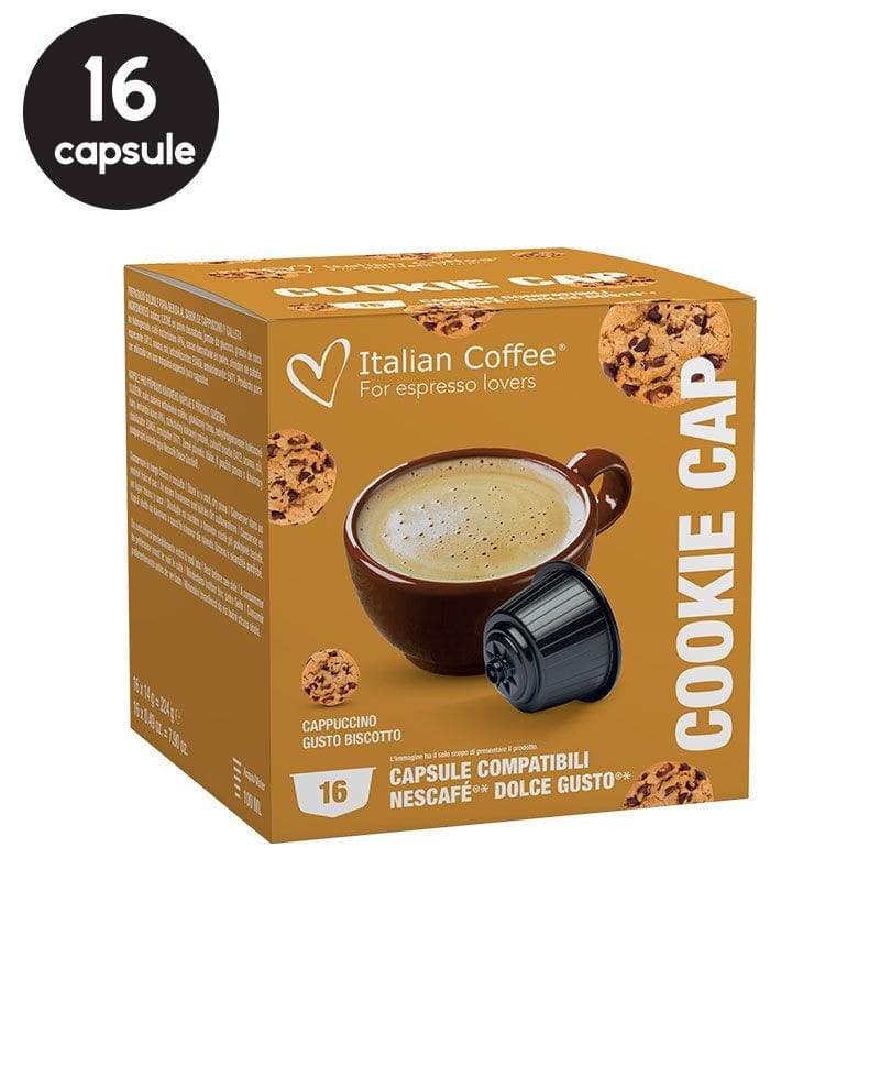 16 Capsule Italian Coffee Cookie Cap - Compatibile Dolce Gusto 16 Capsule Italian Coffee Cookie Cap - Compatibile Dolce Gusto