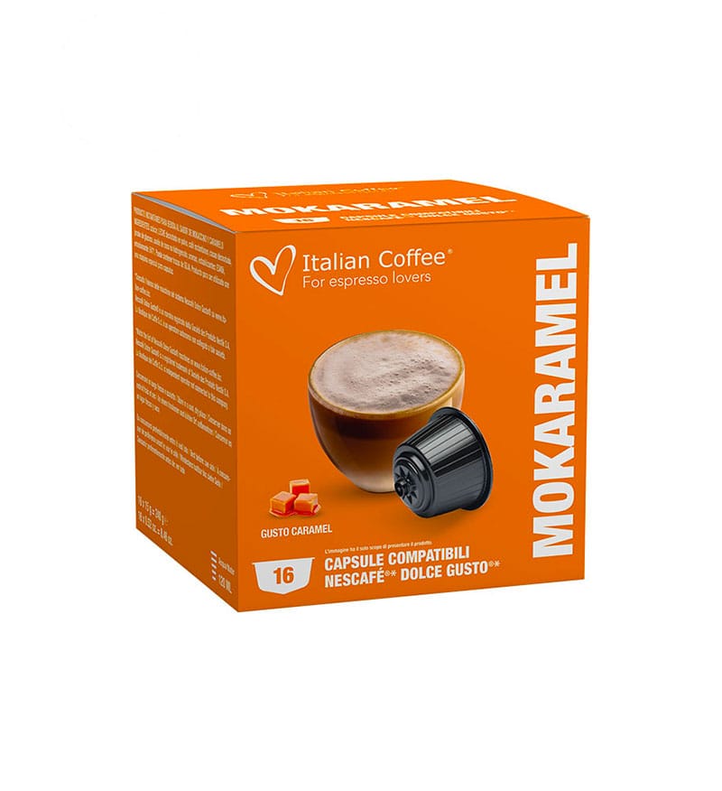 16 Capsule Italian Coffee Mokaramel - Compatibile Dolce Gusto 16 Capsule Italian Coffee Mokaramel - Compatibile Dolce Gusto