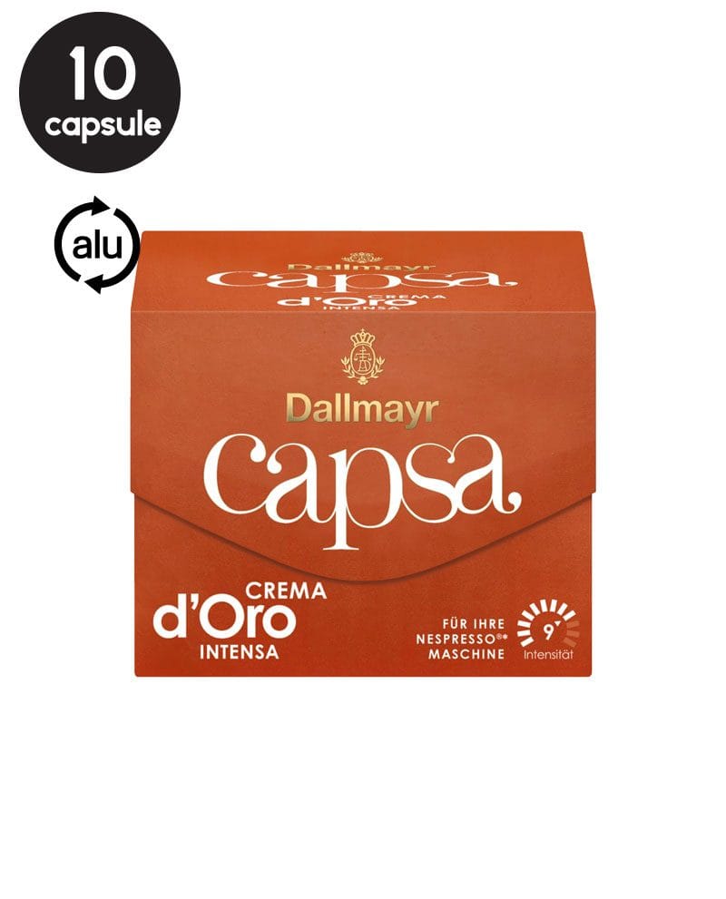 10 Capsule Aluminiu Dallmayr Capsa Crema d'Oro Intensa – Compatibile Nespresso 10 Capsule Aluminiu Dallmayr Capsa Crema d'Oro Intensa – Compatibile Nespresso