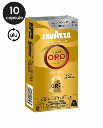 10 Capsule Aluminiu Lavazza Qualita Oro – Compatibile Nespresso