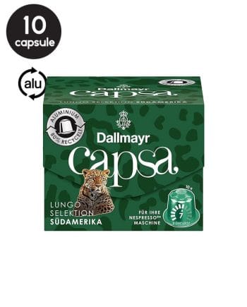 10 Capsule Aluminiu Dallmayr Capsa Sud America Lungo – Compatibile Nespresso