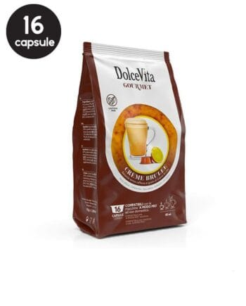 16 Capsule DolceVita Creme Brulee - Compatibile A Modo Mio