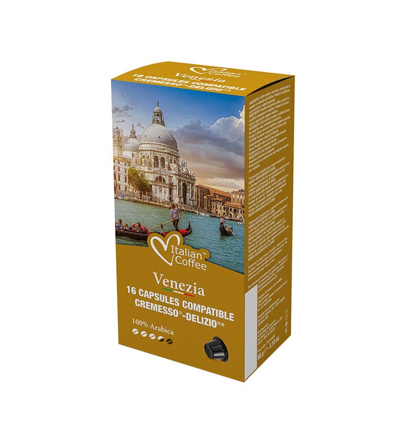 16 Capsule Italian Coffee Milano Dolce - Compatibile Cremesso 16 Capsule Italian Coffee Milano Dolce - Compatibile Cremesso