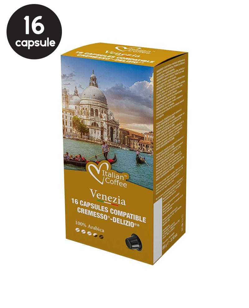 16 Capsule Italian Coffee Milano Dolce - Compatibile Cremesso 16 Capsule Italian Coffee Milano Dolce - Compatibile Cremesso